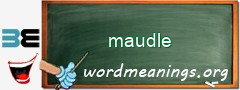 WordMeaning blackboard for maudle